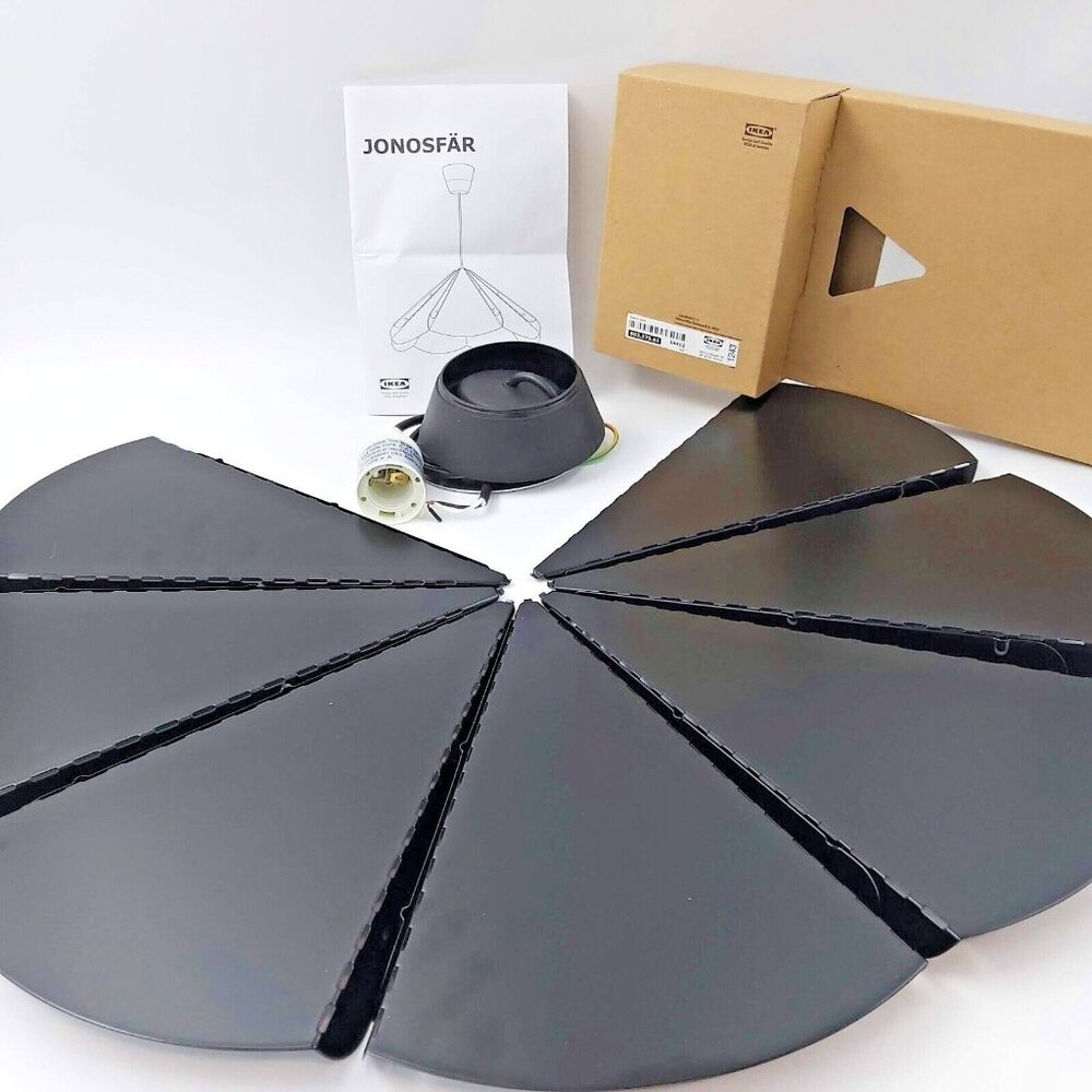 Jonosfar Pendant Light Black IKEA 1243 Henrik Preutz 602.375.61 Open Box 14412